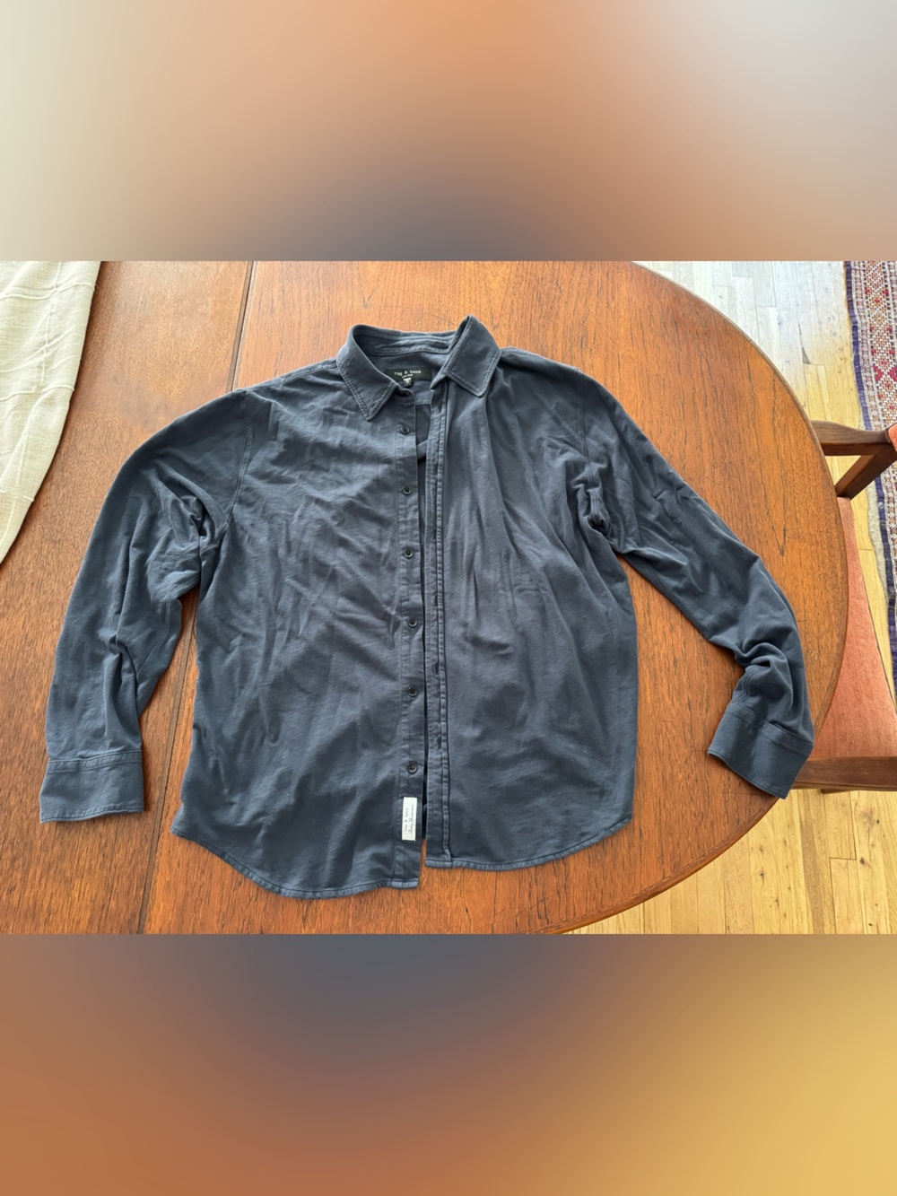 rag & bone dark navy casual button-up shirt